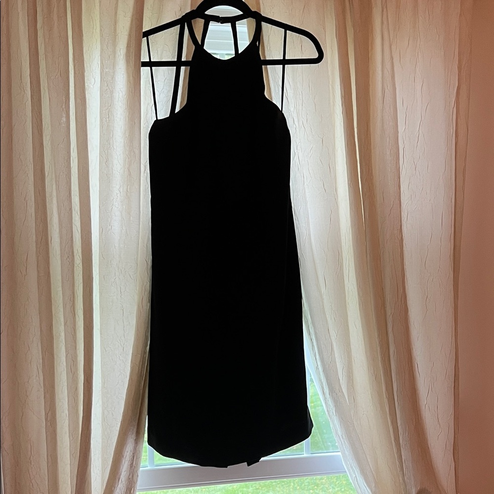 Jones New York Chic Black Halter Mini Dress
